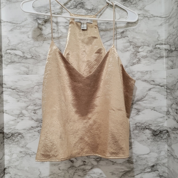 Forever 21 Tops - NEW Forever 21 Gold Top M